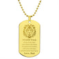 Encouraging Military Dog tag from Dad