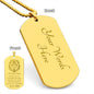 Encouraging Military Dog tag from Dad