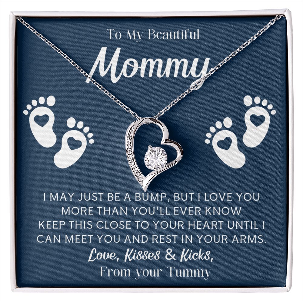 To my Beautiful Mom Heart Necklace