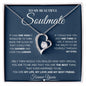 White Gold Love Necklace, Woman Necklace, gift for her, special gift, white gold, Soulmate
