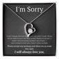 White Gold Forever Love Necklace, I'm sorry gift, sorry gift