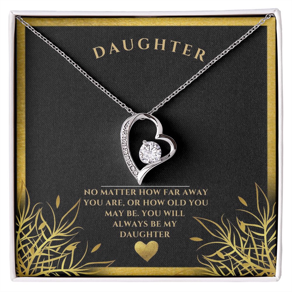 Daughter, Forever necklace, heart Necklace,