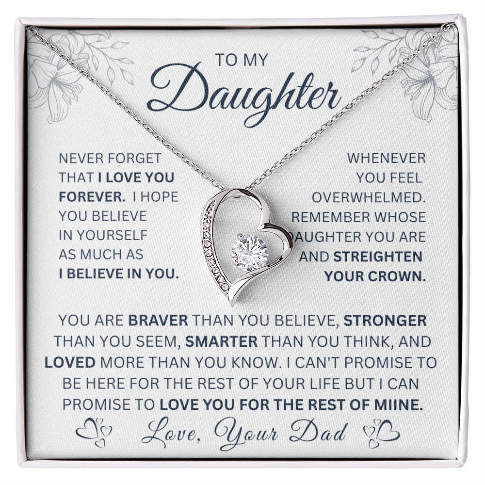 Daughter - From Dad , Forever Love Necklace