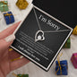 White Gold Forever Love Necklace, I'm sorry gift, sorry gift