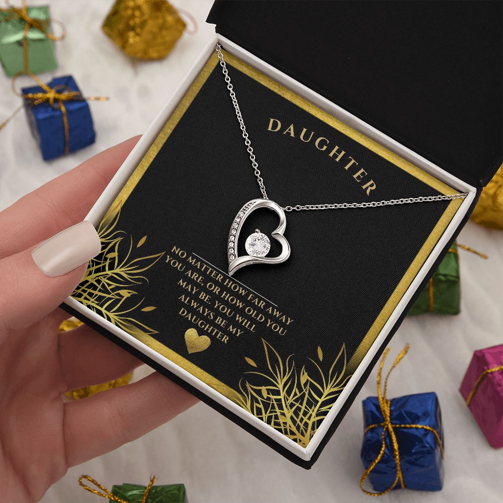 Daughter, Forever necklace, heart Necklace,