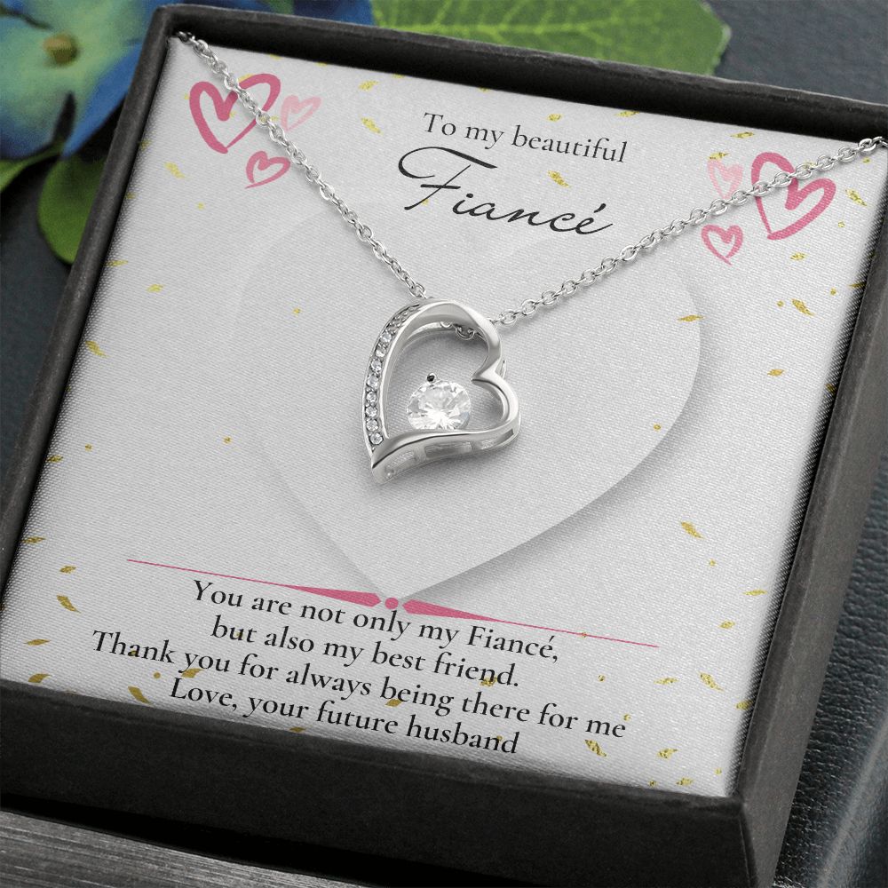 Forever Heart Necklace, Fiance Necklace, Valentines day gift