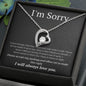 White Gold Forever Love Necklace, I'm sorry gift, sorry gift