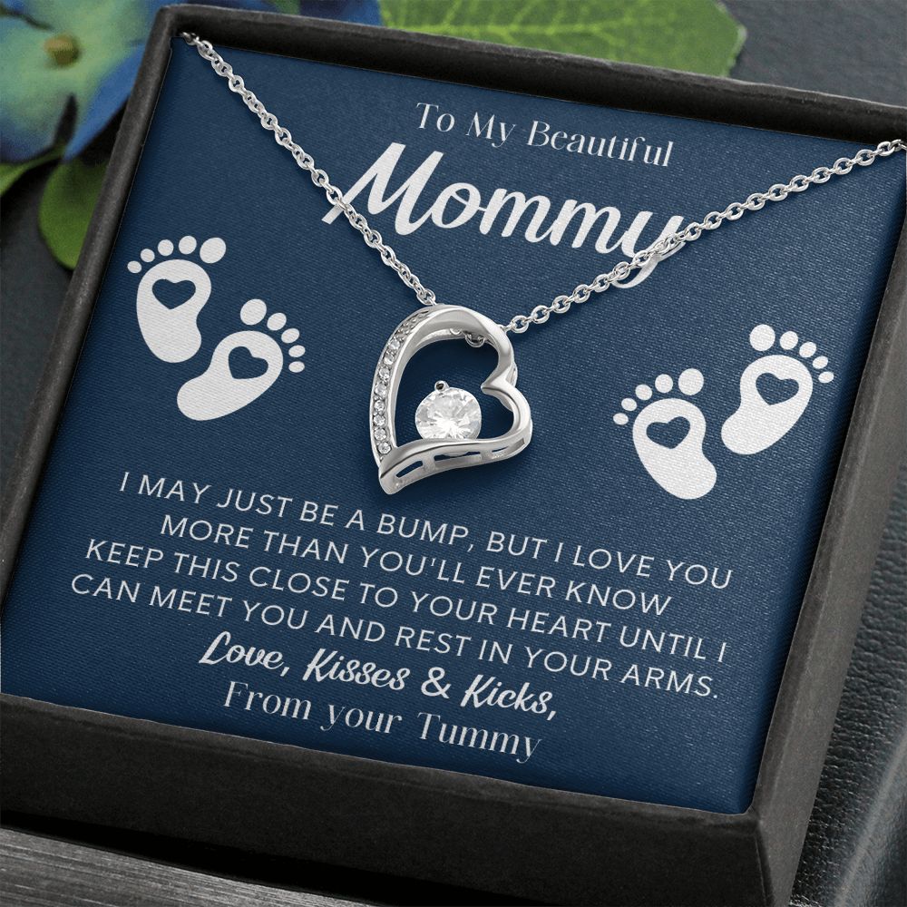 To my Beautiful Mom Heart Necklace