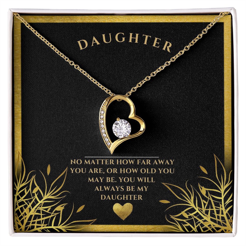 Daughter, Forever necklace, heart Necklace,