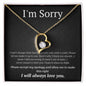 White Gold Forever Love Necklace, I'm sorry gift, sorry gift