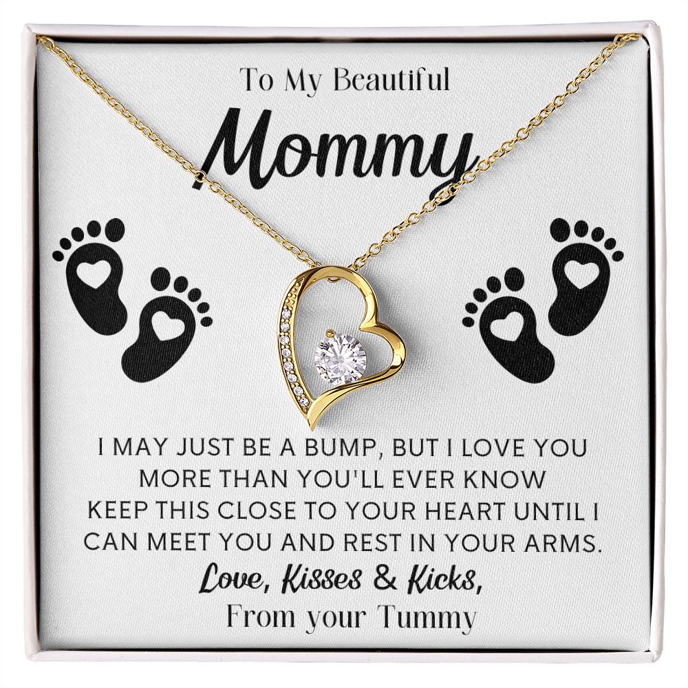 To my Beautiful Mom Heart Necklace