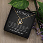 White Gold Forever Love Necklace, I'm sorry gift, sorry gift