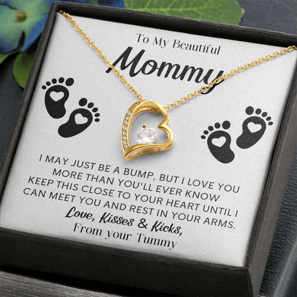 To my Beautiful Mom Heart Necklace