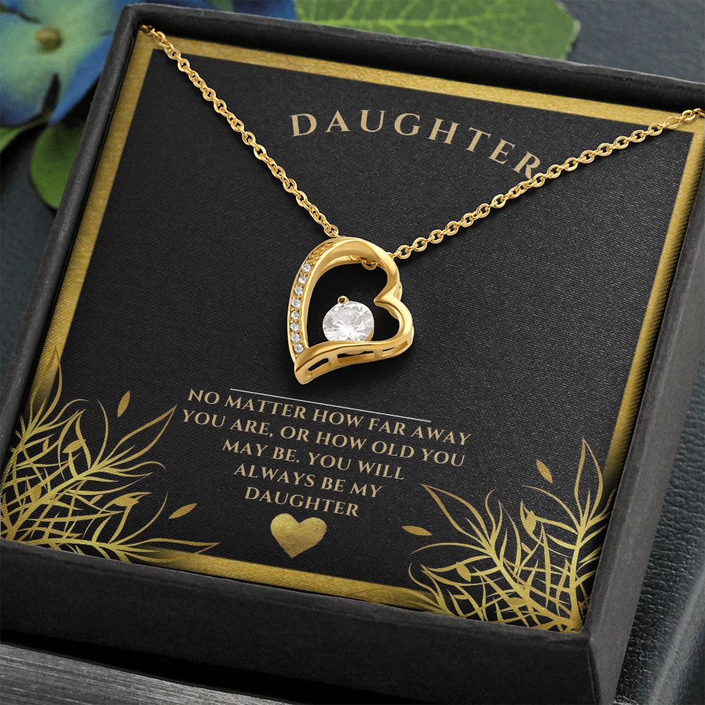Daughter, Forever necklace, heart Necklace,