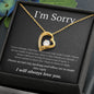 White Gold Forever Love Necklace, I'm sorry gift, sorry gift