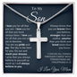 Son from Mom Cross Necklace, Faith,