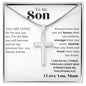 Son from Mom Cross Necklace, Faith,