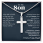 Son from Dad Cross Necklace, Faith,