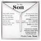 Son - From Mom, Cross Necklace, Faith,