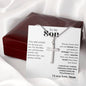 Son - From Mom, Cross Necklace, Faith,