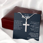 Son - From Dad , Cross Necklace, Faith,