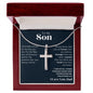 Son - From Dad , Cross Necklace, Faith,