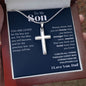 Son - From Dad , Cross Necklace, Faith,