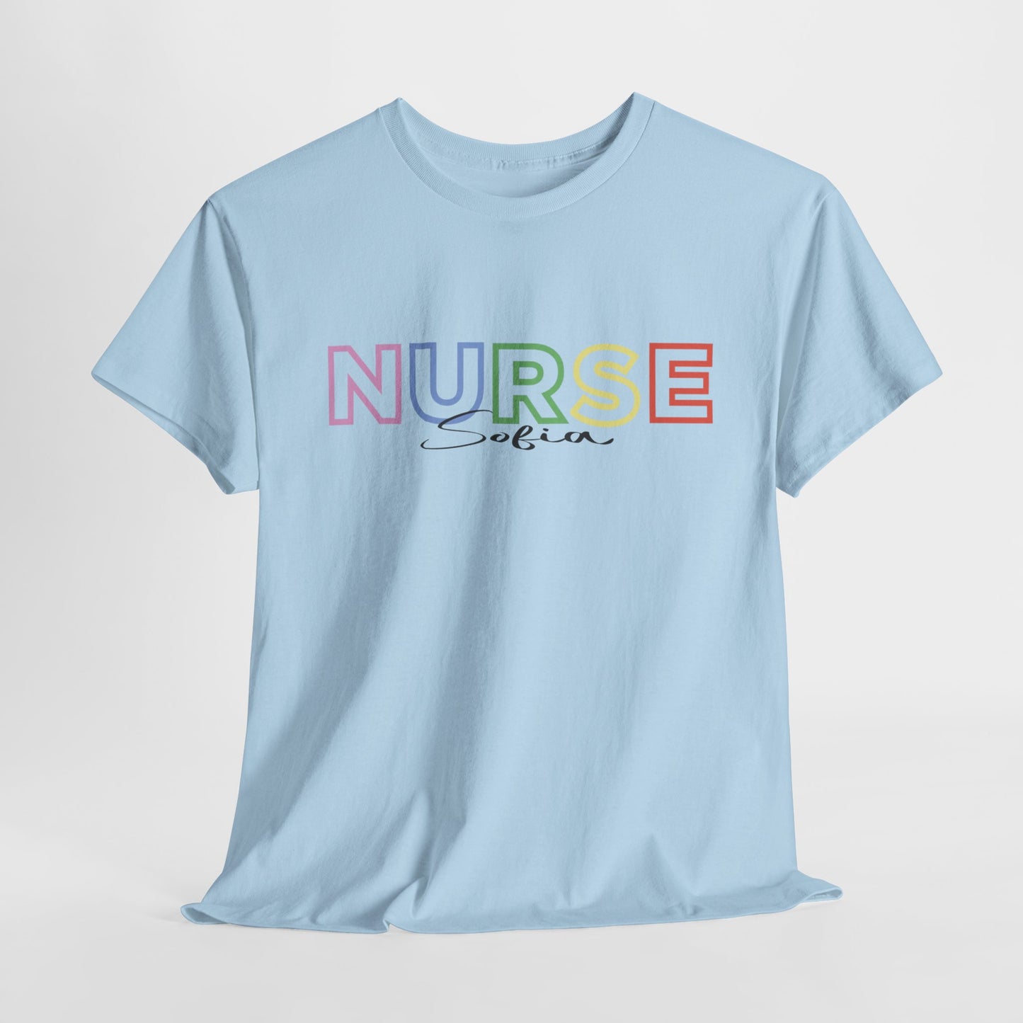 Nurse with Name Unisex Heavy Cotton Tee