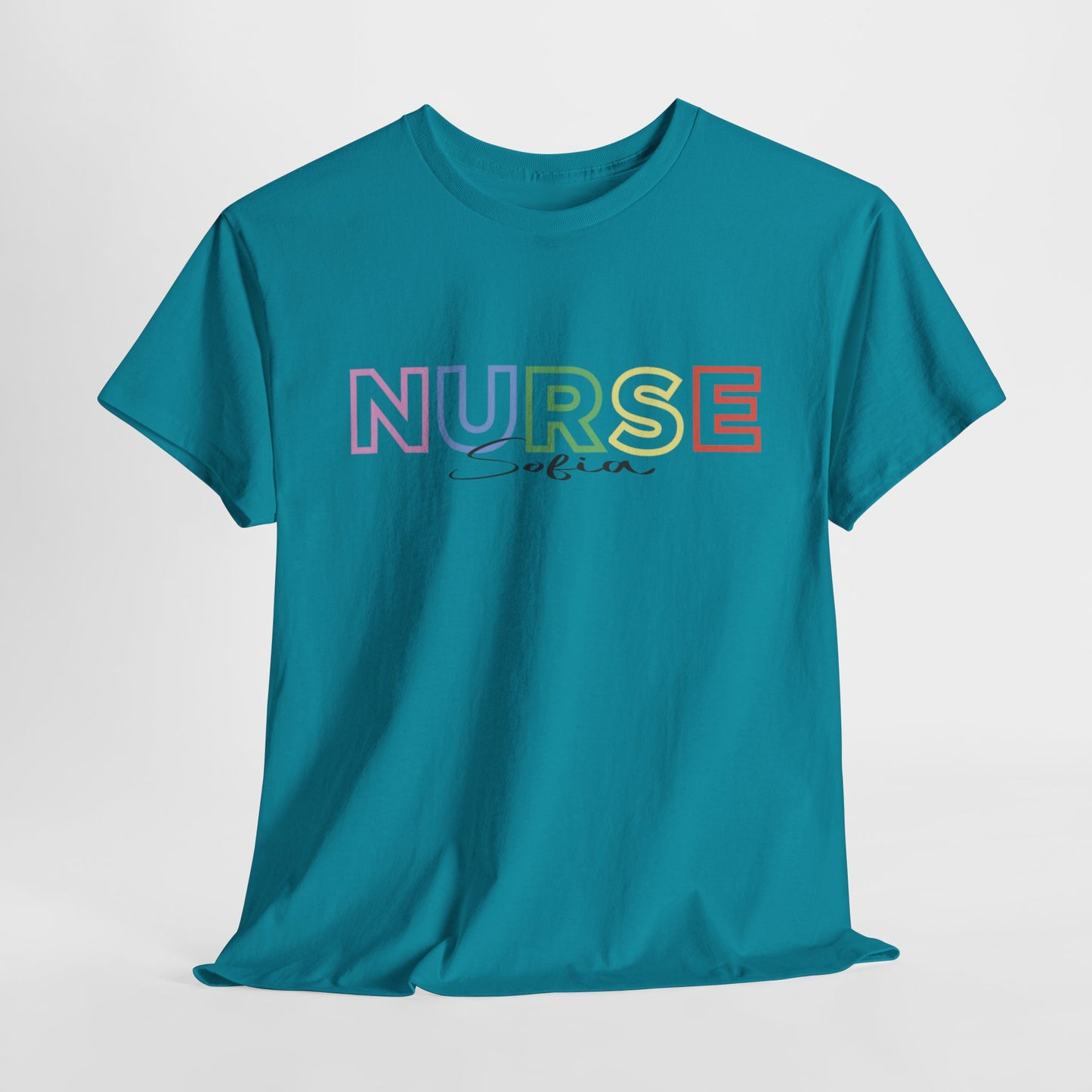 Nurse with Name Unisex Heavy Cotton Tee