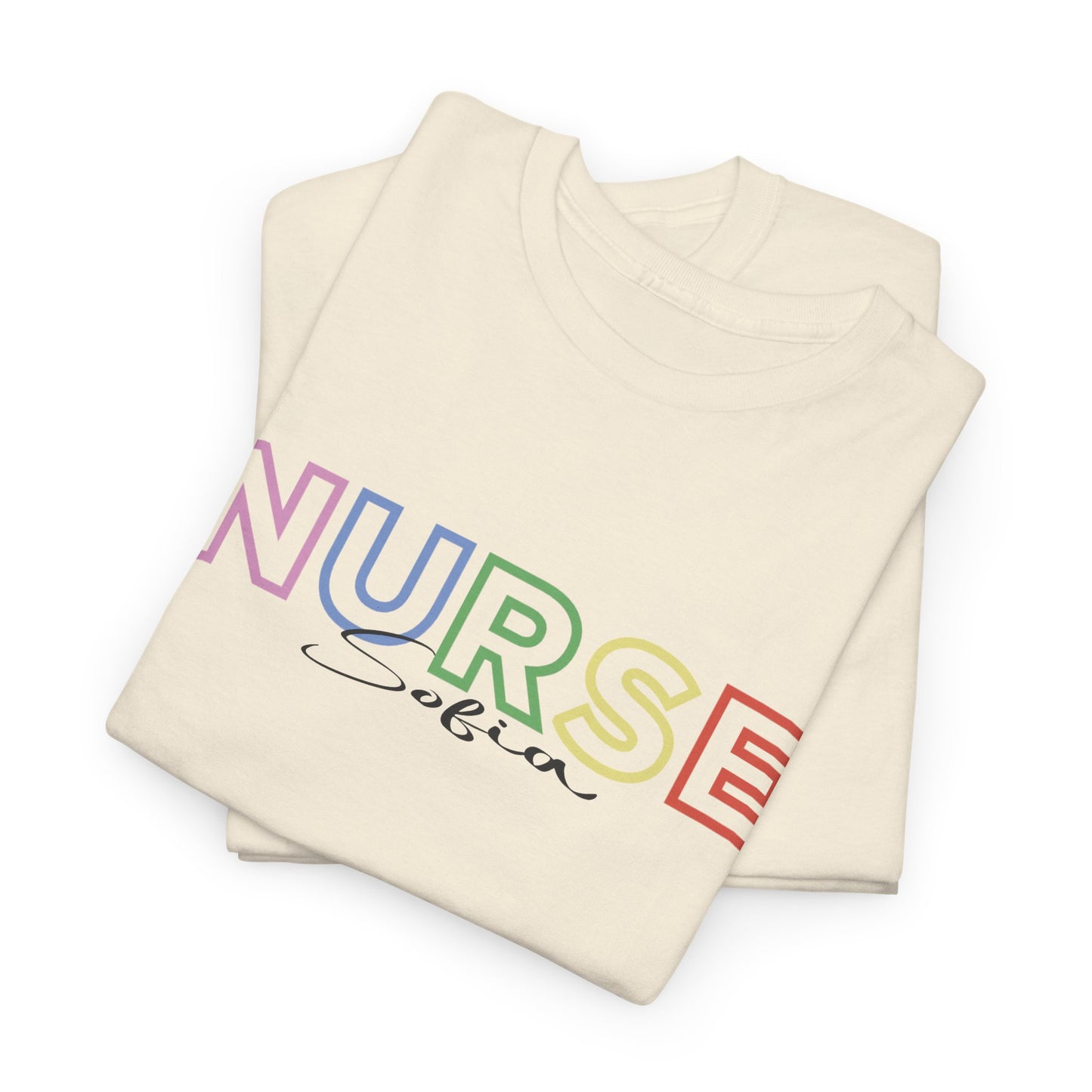 Nurse with Name Unisex Heavy Cotton Tee