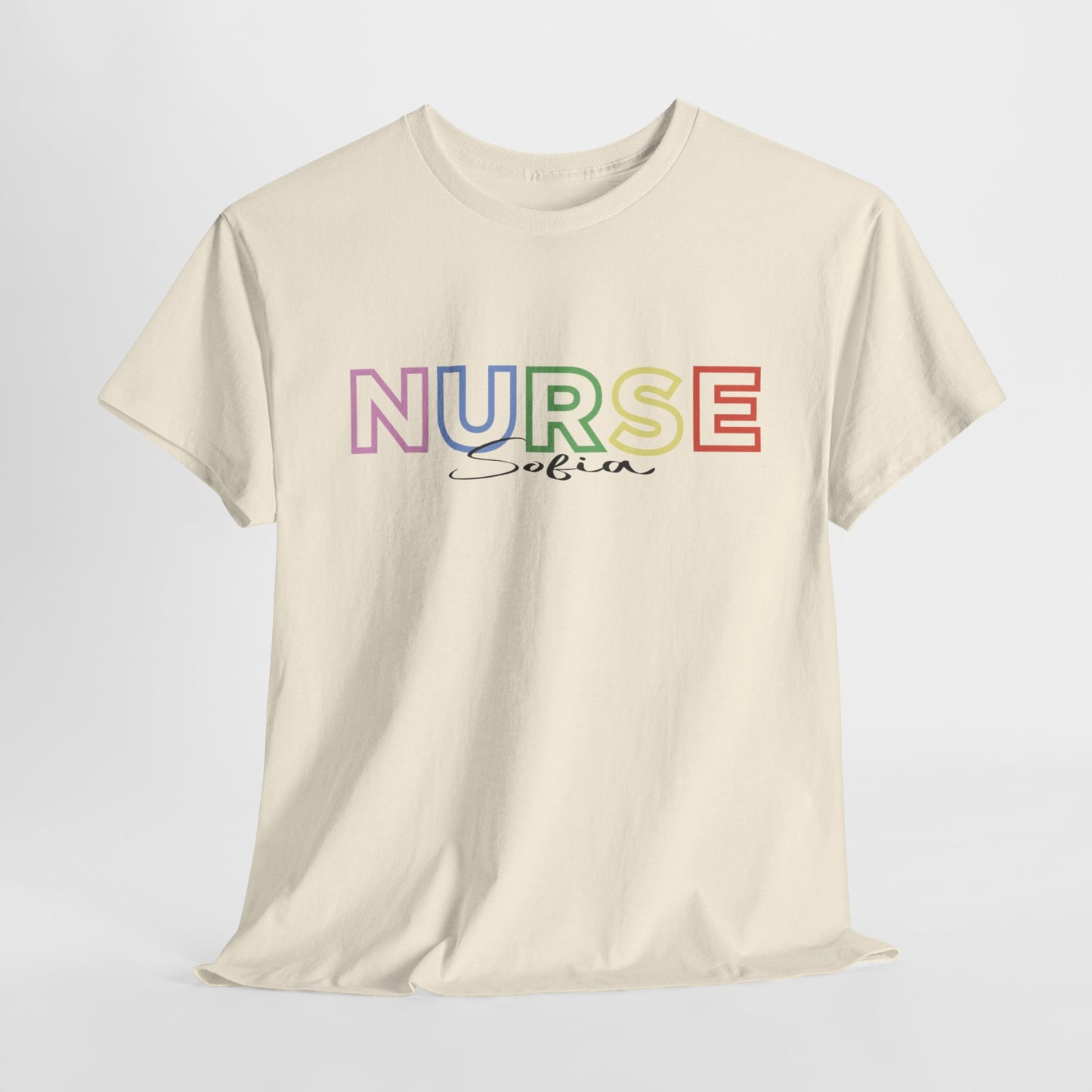 Nurse with Name Unisex Heavy Cotton Tee