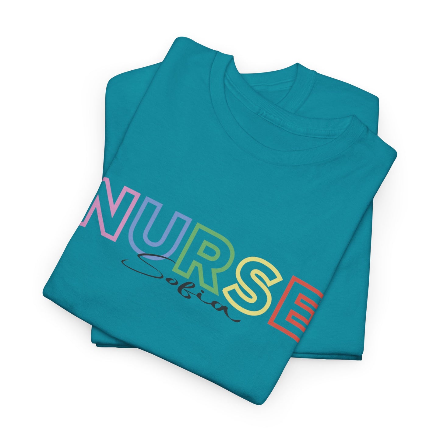 Nurse with Name Unisex Heavy Cotton Tee