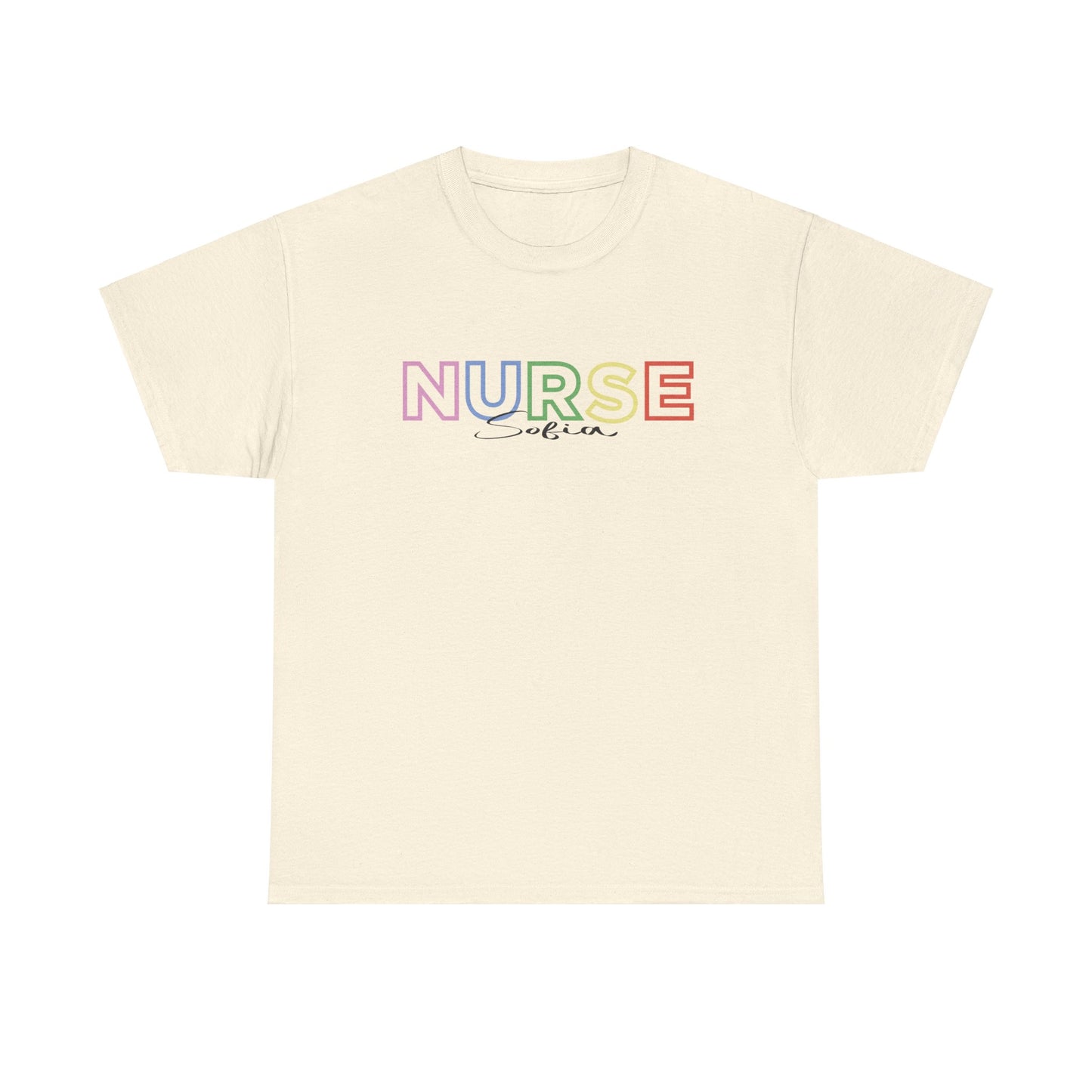 Nurse with Name Unisex Heavy Cotton Tee