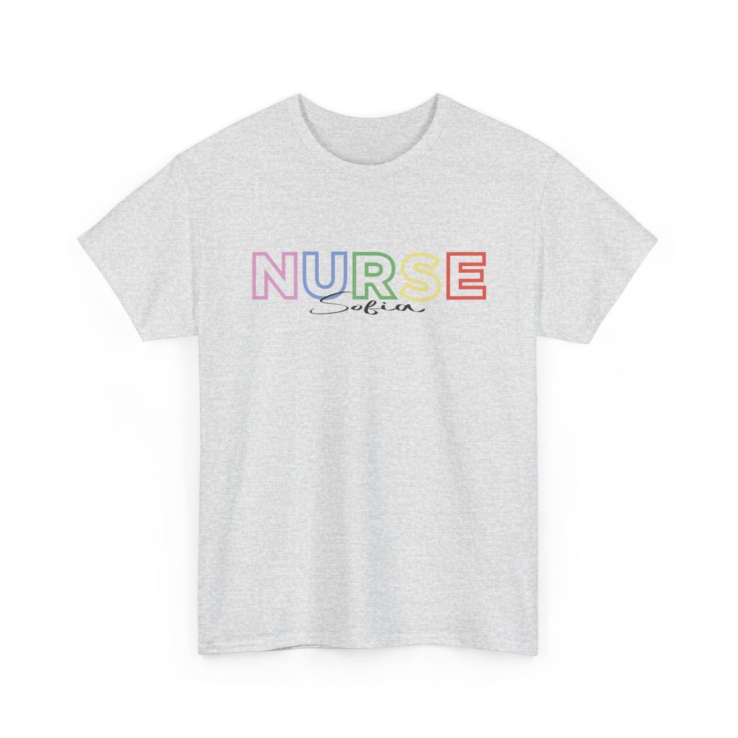 Nurse with Name Unisex Heavy Cotton Tee