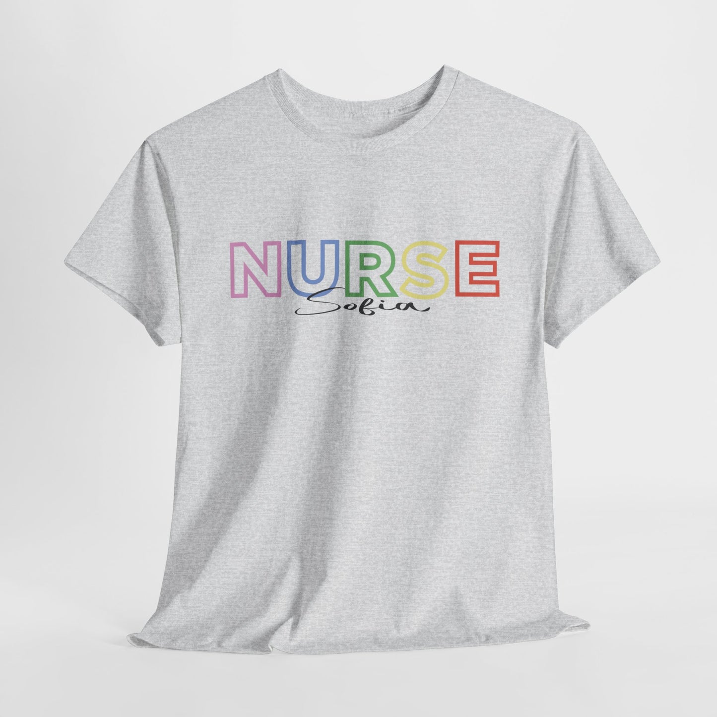 Nurse with Name Unisex Heavy Cotton Tee