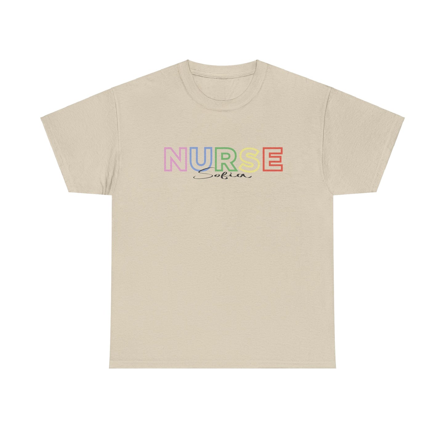 Nurse with Name Unisex Heavy Cotton Tee