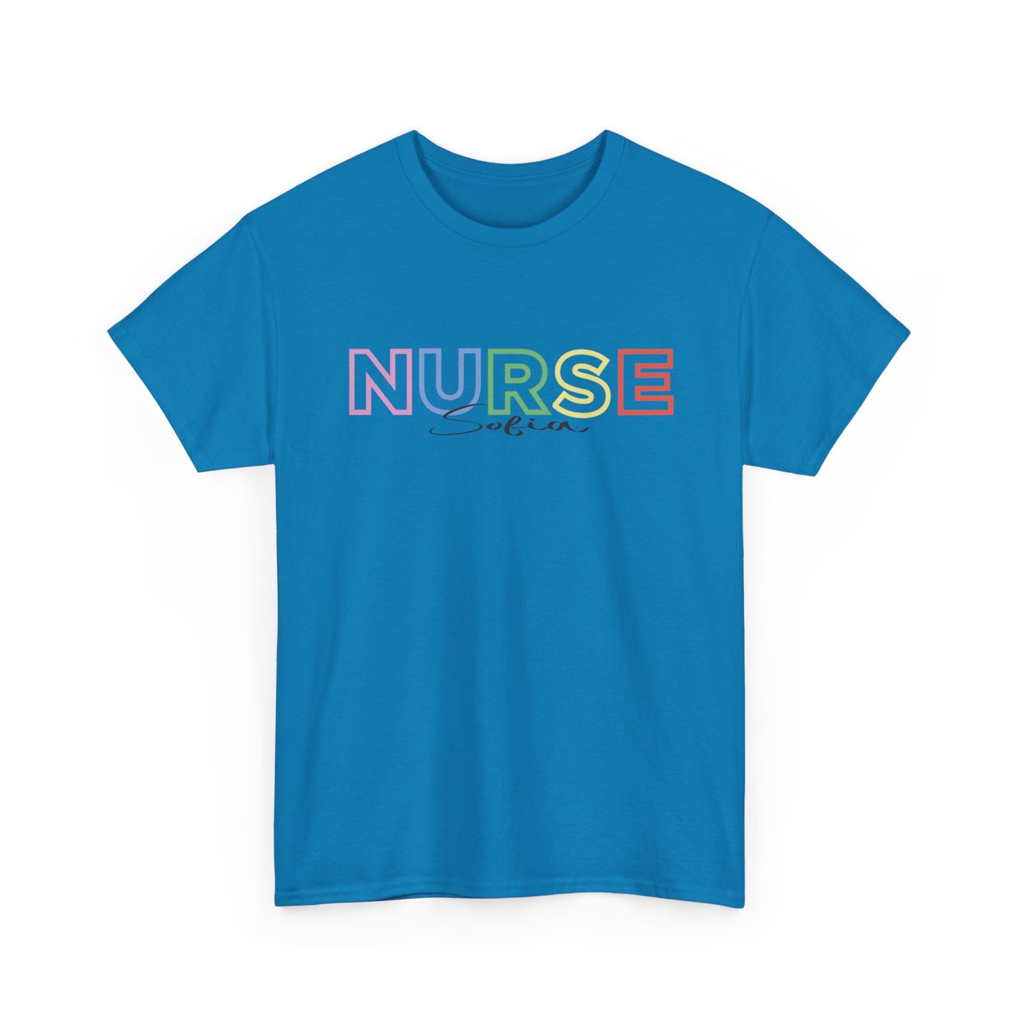 Nurse with Name Unisex Heavy Cotton Tee