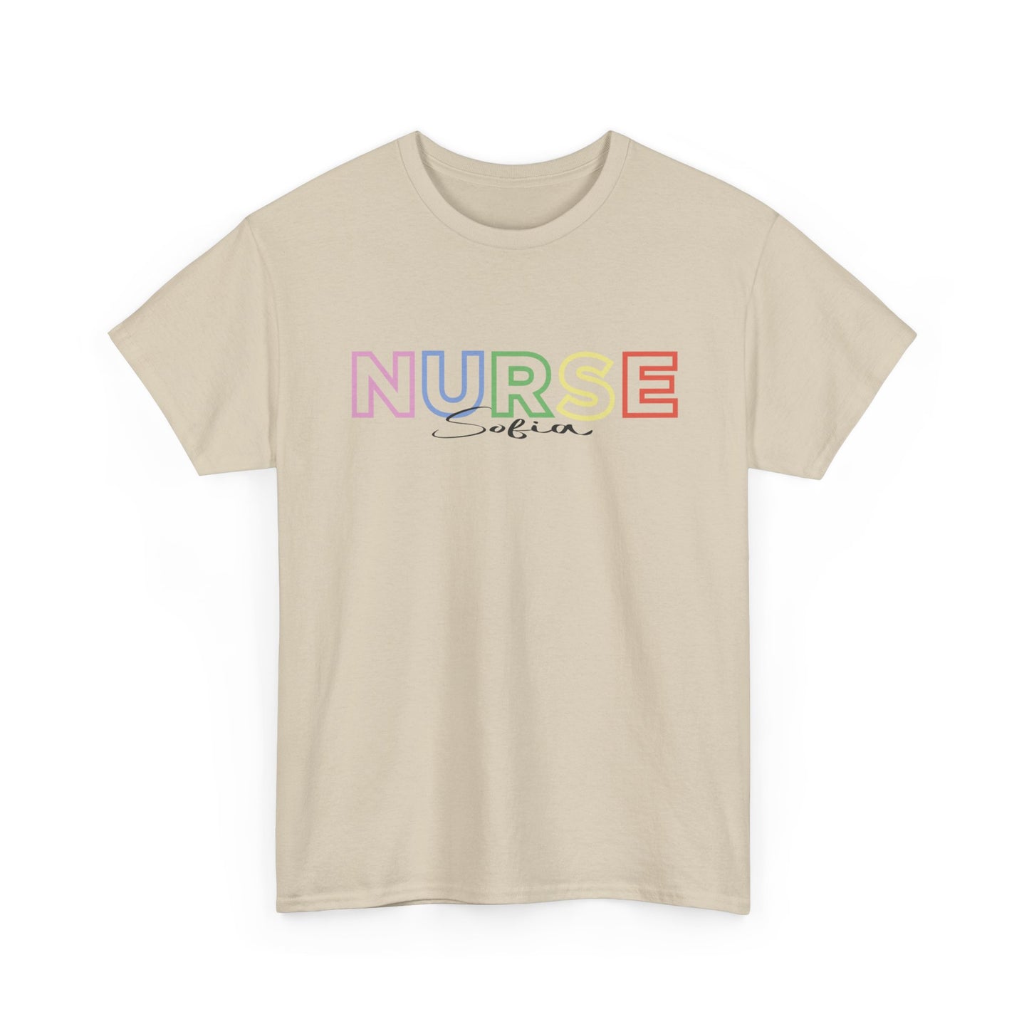 Nurse with Name Unisex Heavy Cotton Tee