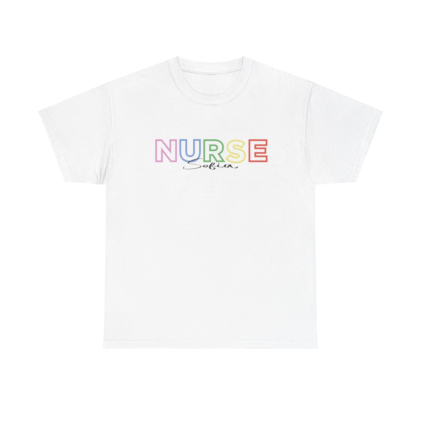 Nurse with Name Unisex Heavy Cotton Tee