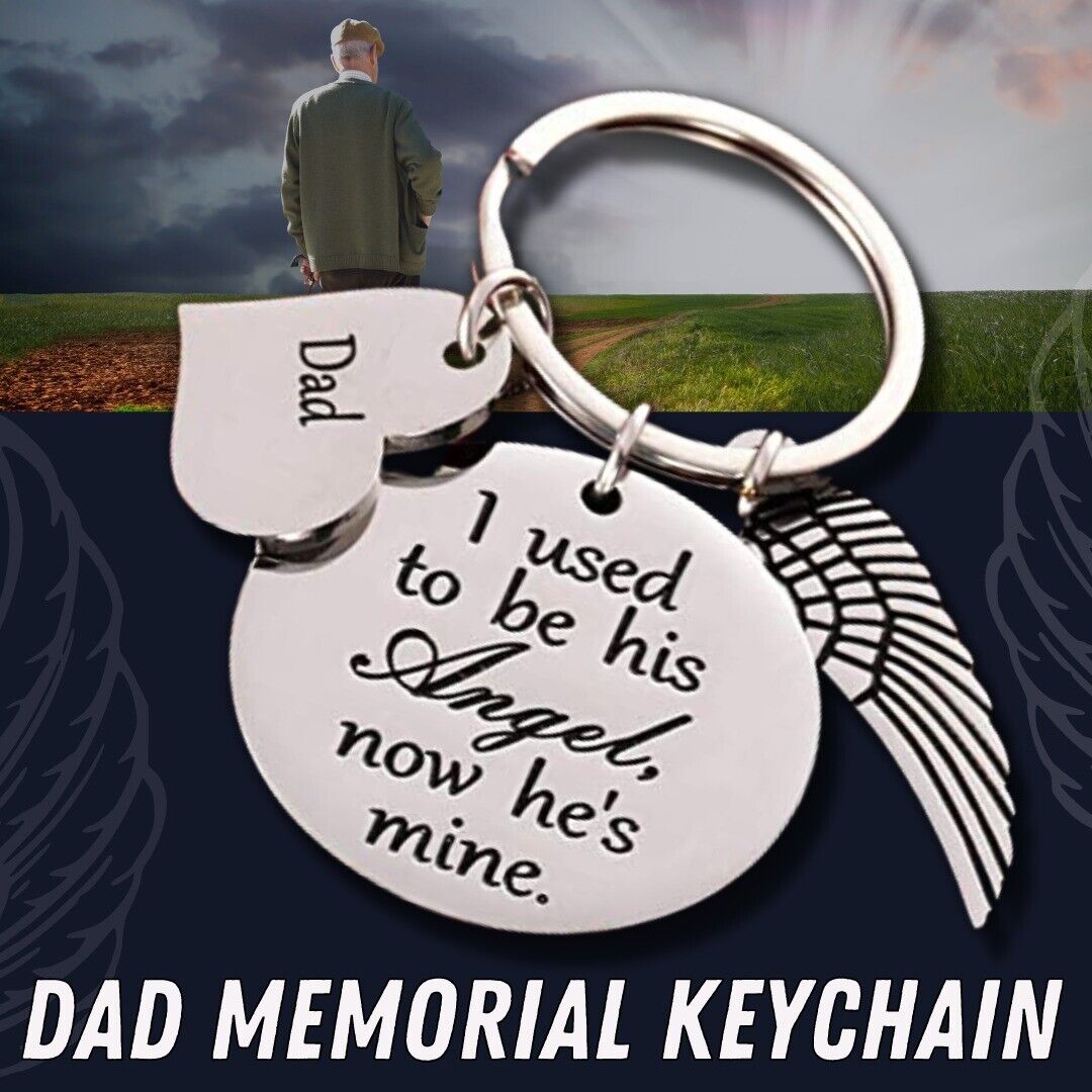 Loss Of Father Key Chain Dad Memorial Sympathy Gift Daddy Papa Keychain Keyring