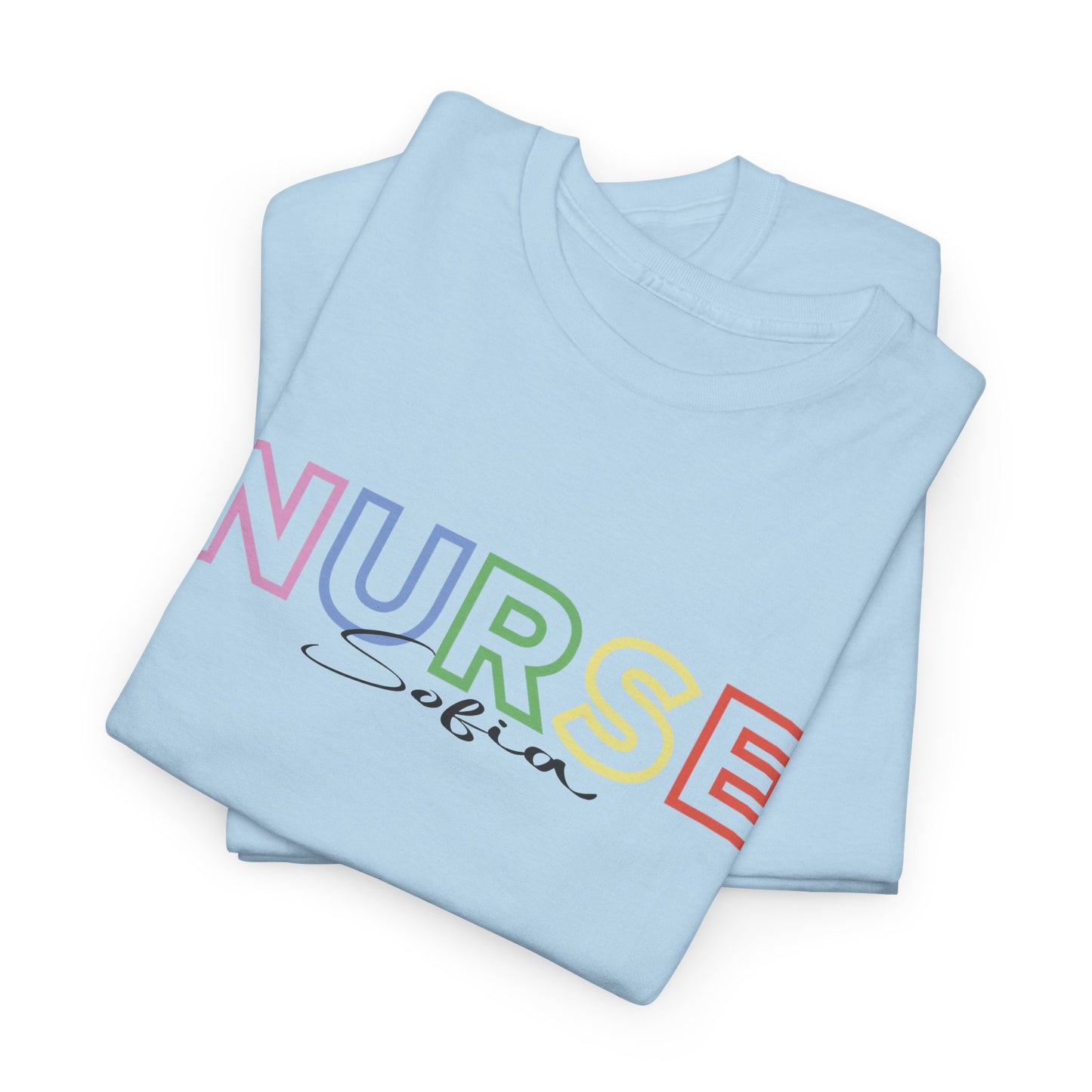 Nurse with Name Unisex Heavy Cotton Tee