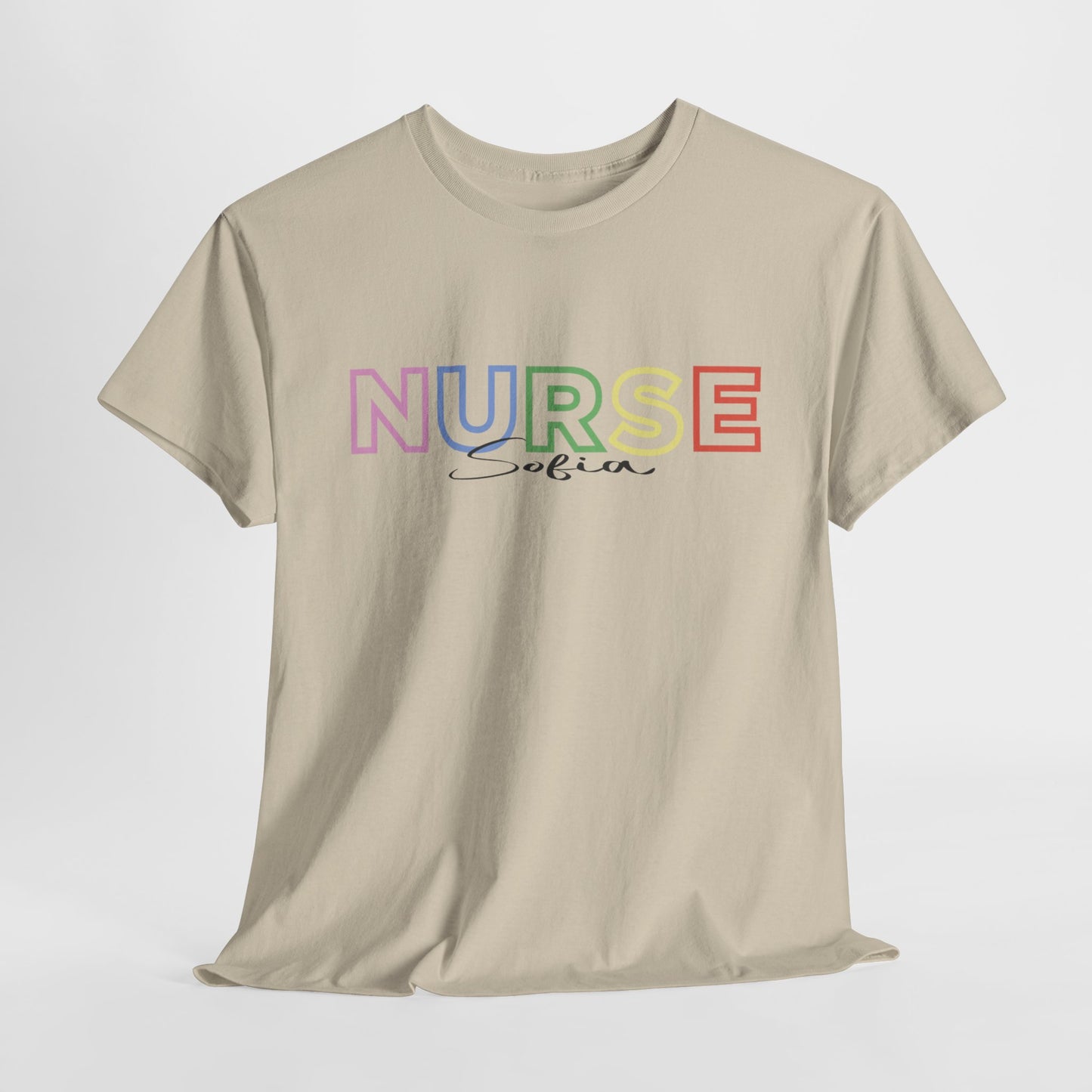 Nurse with Name Unisex Heavy Cotton Tee