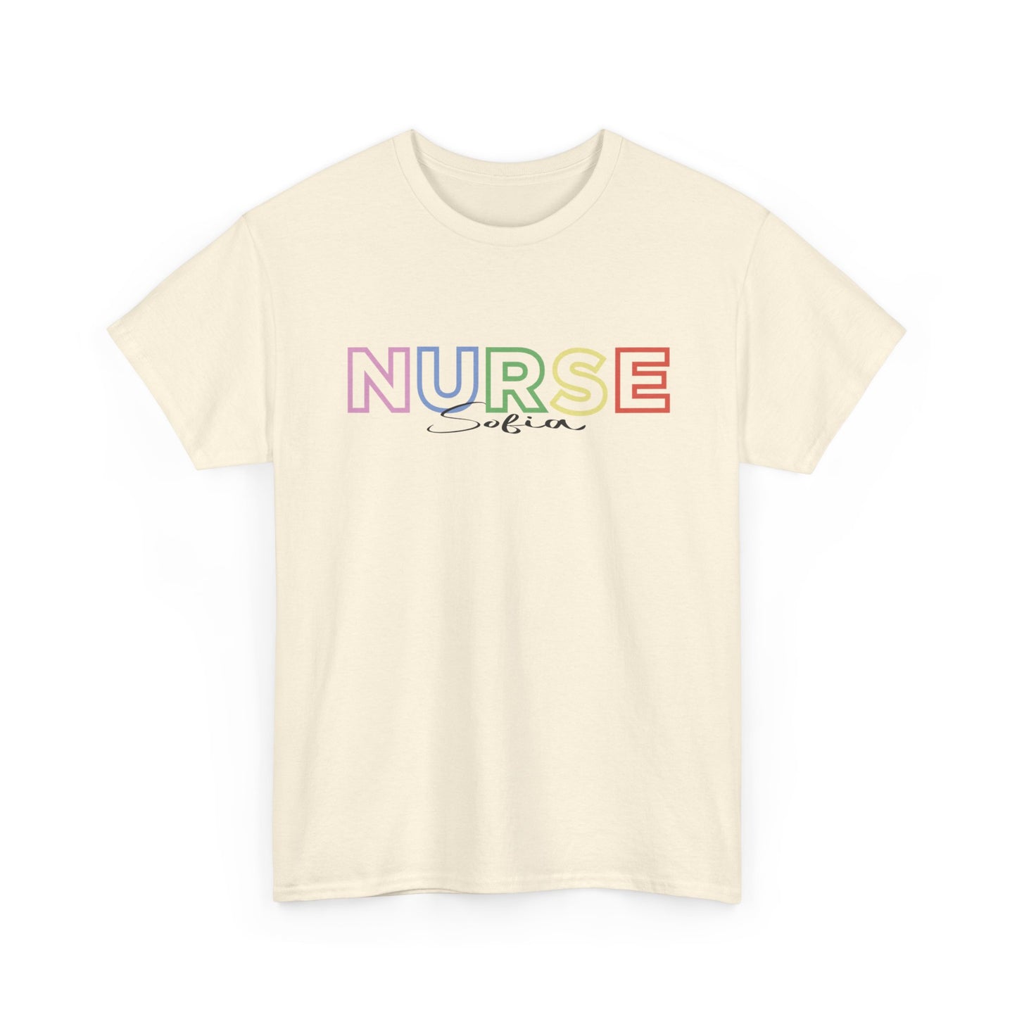 Nurse with Name Unisex Heavy Cotton Tee