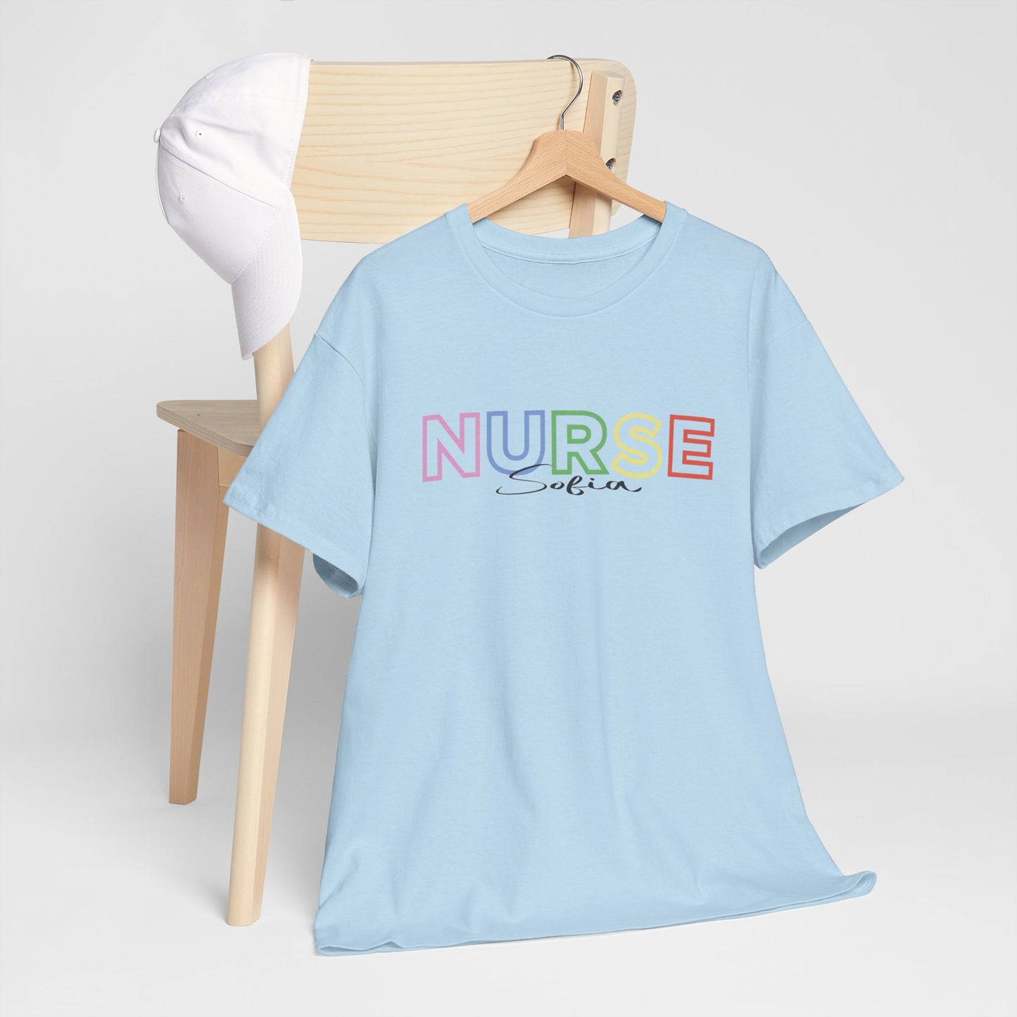 Nurse with Name Unisex Heavy Cotton Tee