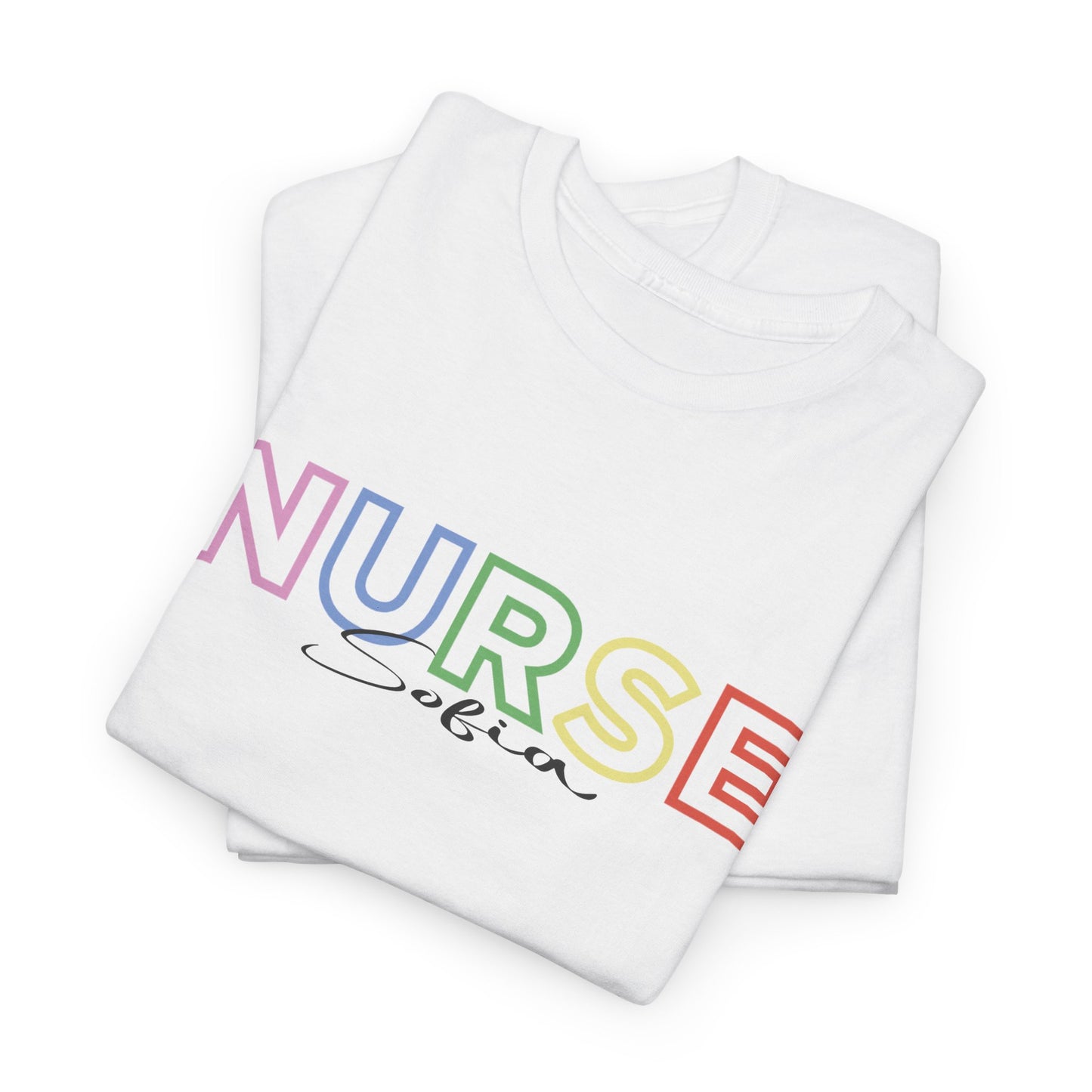 Nurse with Name Unisex Heavy Cotton Tee