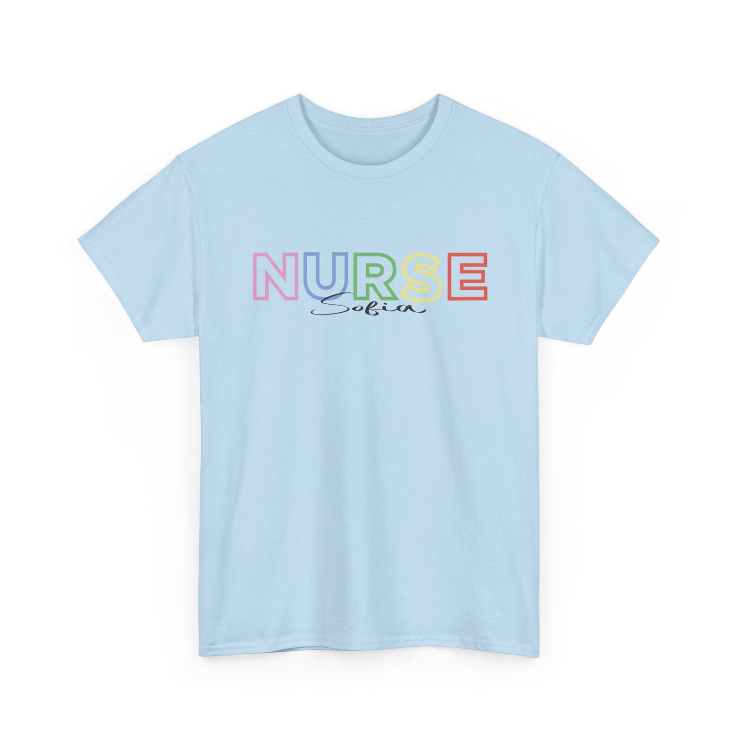 Nurse with Name Unisex Heavy Cotton Tee