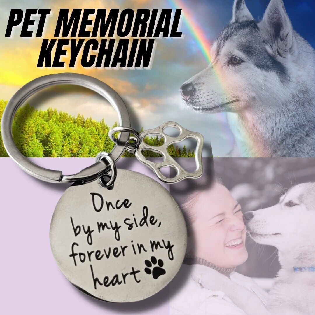 Dog Cat Remembrance Keychain Loss Of Dog Pup Puppy Pet Sympathy Memorial Gits