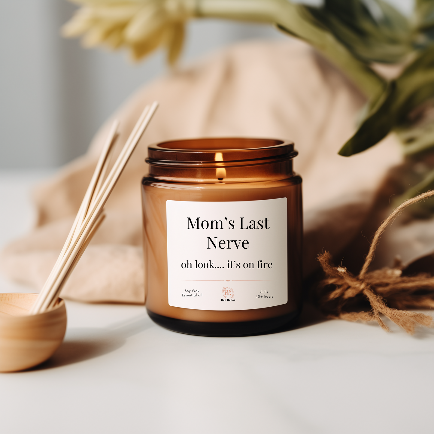 Mom's Last Nerve, Mom Gift From Daughter Mother's Day Gift Funny Gift For Mom Scented Candle Mothers Day Candle Mom's Last Nerve Candle