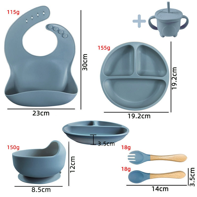 Baby Food Supplement Silicone Plate Suit