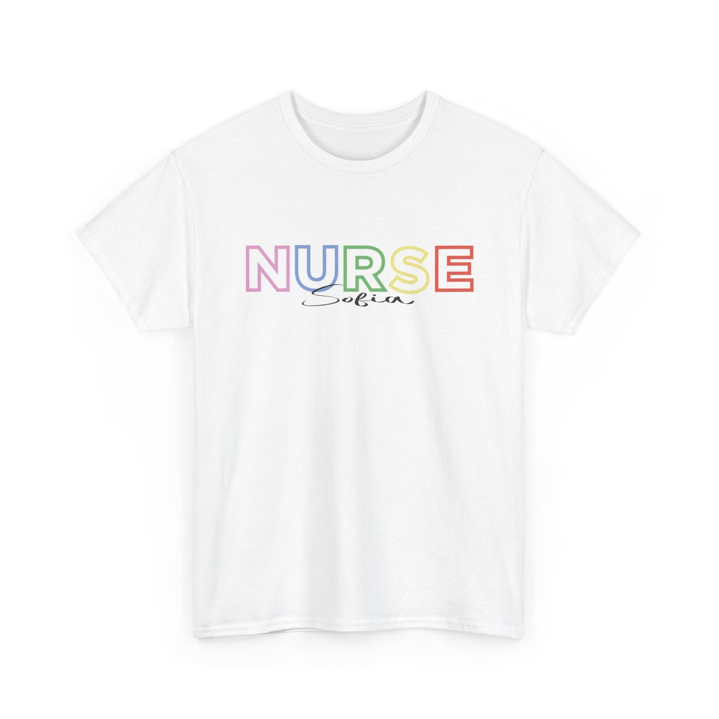 Nurse with Name Unisex Heavy Cotton Tee